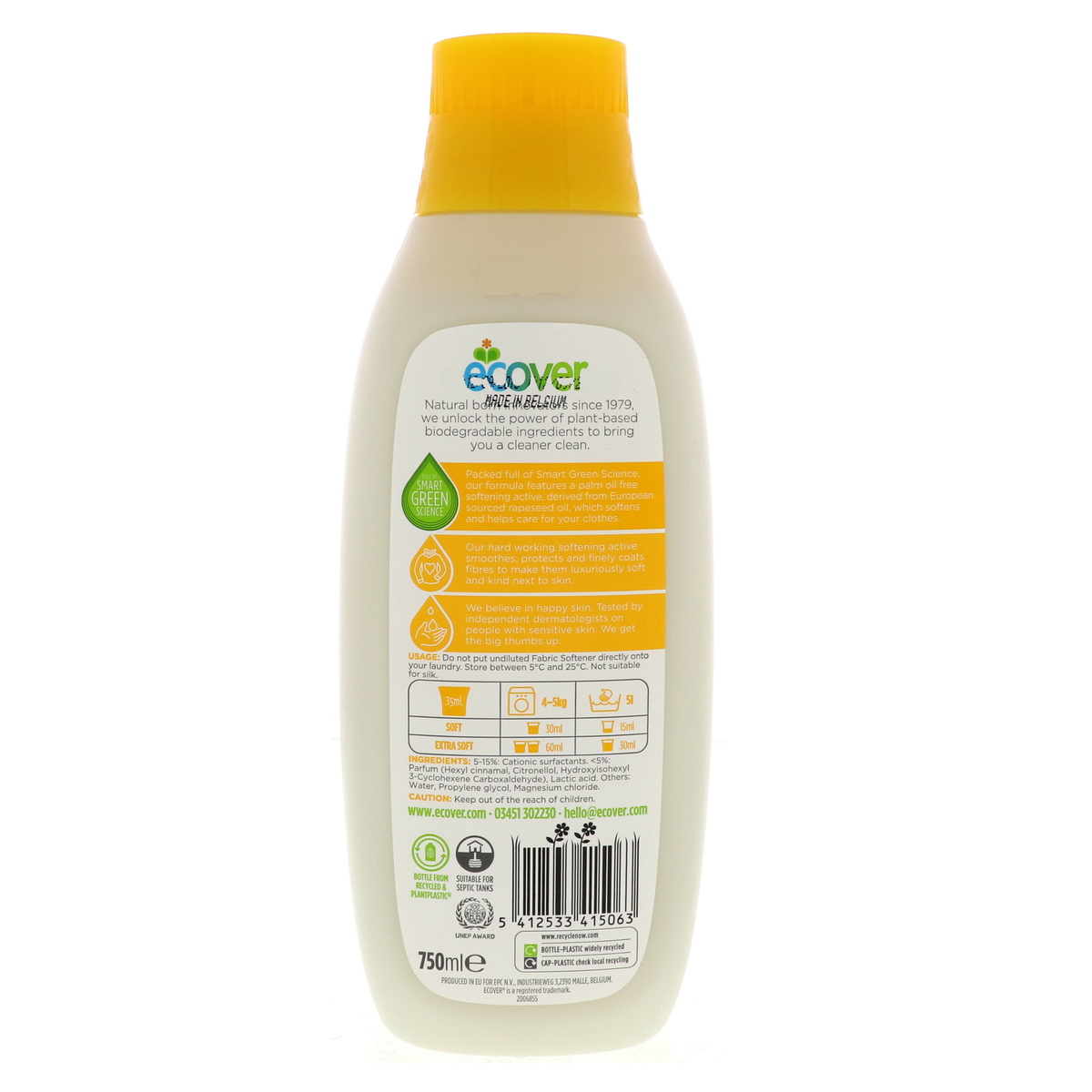 Ecover Fabric Softner Gardenia & Vanilla 750ml